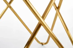 Stół Cristallo okrągły popielaty marmur/