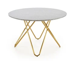 Stół Cristallo okrągły popielaty marmur/