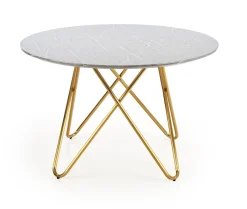 Stół Cristallo okrągły popielaty marmur/