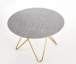 Stół Cristallo okrągły popielaty marmur/