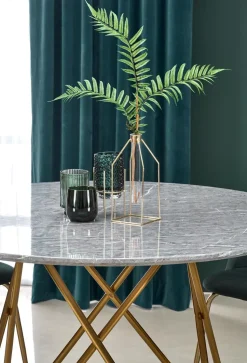 Stół Cristallo okrągły popielaty marmur/