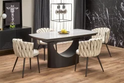 Stół Demin rozkładany, biały marmur