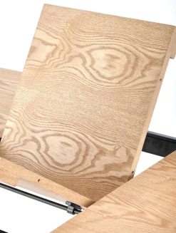 Stół Dovel rozkładany, dąb naturalny/czarny