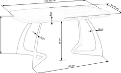 Stół Dovel rozkładany, dąb naturalny/czarny