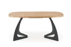 Stół Dovel rozkładany, dąb naturalny/czarny