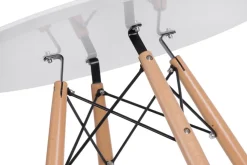 Stół DTW 80 cm biały/naturalny okrągły