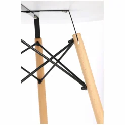 Stół DTW 100 cm biały/naturalny okrągły