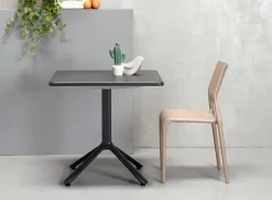 Stół Eco z wzorem antracytowy 80 cm