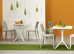 Stół Eco z wzorem biały 80 cm