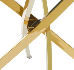 Stół Edward Biały Marmur/Złoto