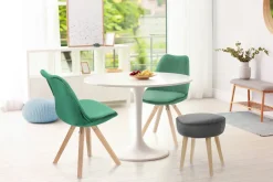 Stół Fiber 120 inspirowany Tulip Table MDF biały okrągły