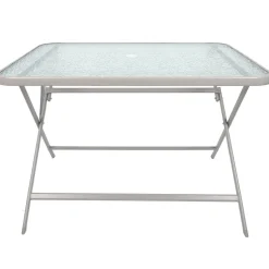 Stół Formentera ze szkła hartowanego      beżowy
