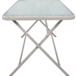 Stół Formentera ze szkła hartowanego      beżowy