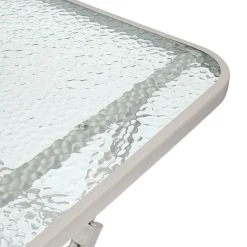 Stół Formentera ze szkła hartowanego      beżowy