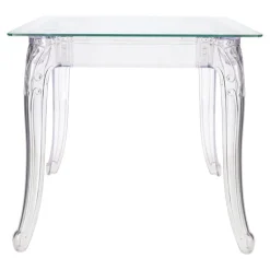 Stół Ghost 80x80cm kwadratowy transparentny