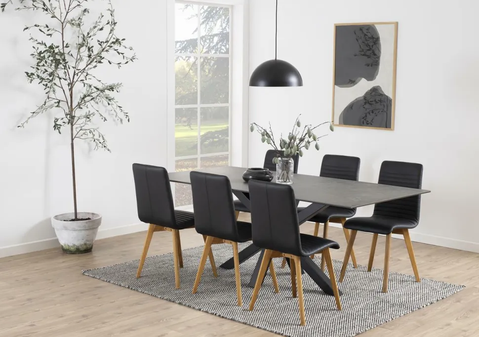 Stół Heaven 160x90 cm czarny nowoczesny