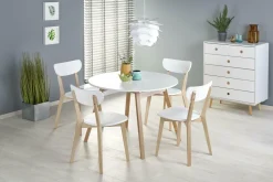 Stół Hemmy rozkładany  biały/dąb miodowy