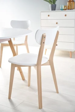 Stół Hemmy rozkładany  biały/dąb miodowy