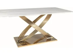 Stół Hermiona 160x90cm marmur/ złoty
