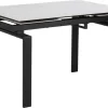 Stół Huddersfield biały/czarny 85/120-200cm