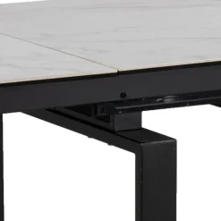 Stół Huddersfield biały/czarny 85/120-200cm