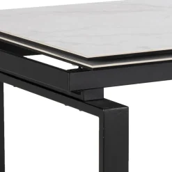 Stół Huddersfield biały/czarny 85/120-200cm