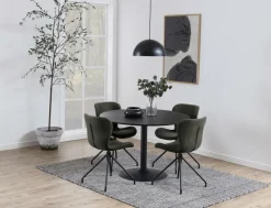 Stół Ibiza 110cm czarny okrągły