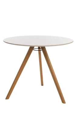 Stół Intesi Rocket naturalny/biały okrągły