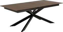 Stół Irwine 200/240x100cm brązowy/czarny