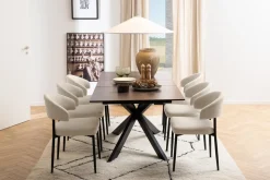 Stół Irwine 168/210x90cm brązowy/czarny