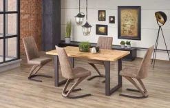 Stół Loft rozkładany naturalny/ czarny