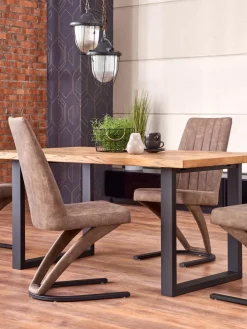 Stół Loft rozkładany naturalny/ czarny