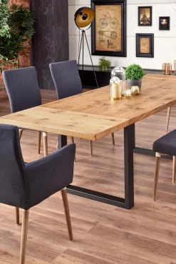 Stół Loft rozkładany naturalny/ czarny