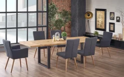 Stół Loft rozkładany naturalny/ czarny