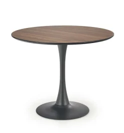 Stół Malta okrągły, orzech/ czarny