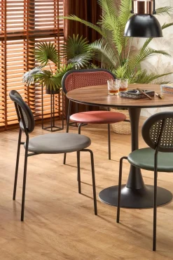 Stół Malta okrągły, orzech/ czarny