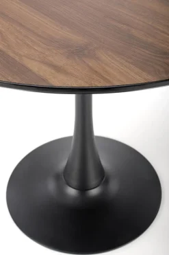 Stół Malta okrągły, orzech/ czarny