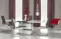 Stół Maroco rozkładany biały/ popiel 90/160-220