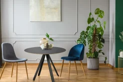 Stół Mezzanotte 60cm czarny okrągły