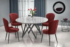 Stół Misto okrągły, popielaty marmur/