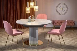 Stół Moette okrągły, rozkładany marmur