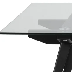 Stół Monti transparentny/czarny