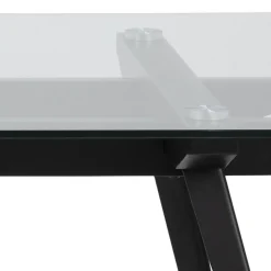 Stół Monti transparentny/czarny