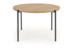 Stół Moris okragły dąb złoty/ czarny