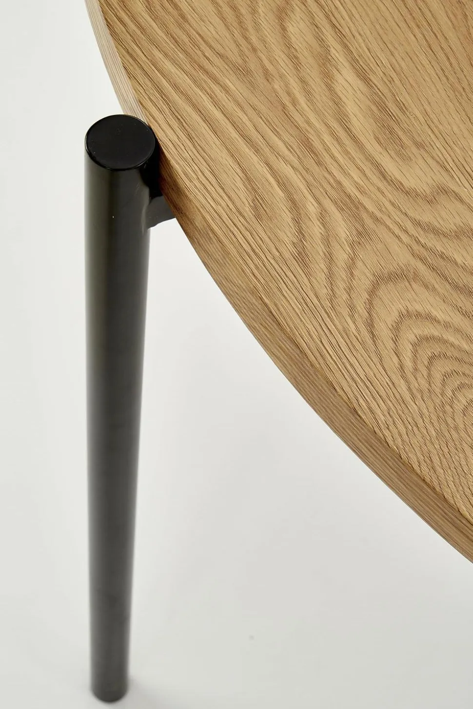 Stół Moris okragły dąb złoty/ czarny