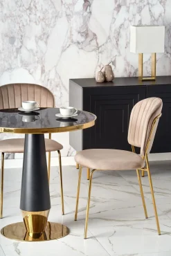 Stół Nasoma okrągły, czarny marmur