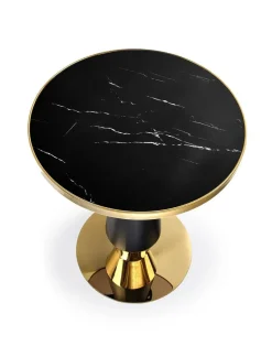 Stół Nasoma okrągły, czarny marmur