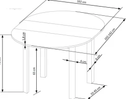 Stół Nigo rozkładany dąb craft/ biały