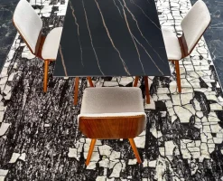 Stół Nozel rozkładany, czarny marmur