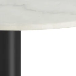 Stół okrągły Corby marmur/czarny 105cm